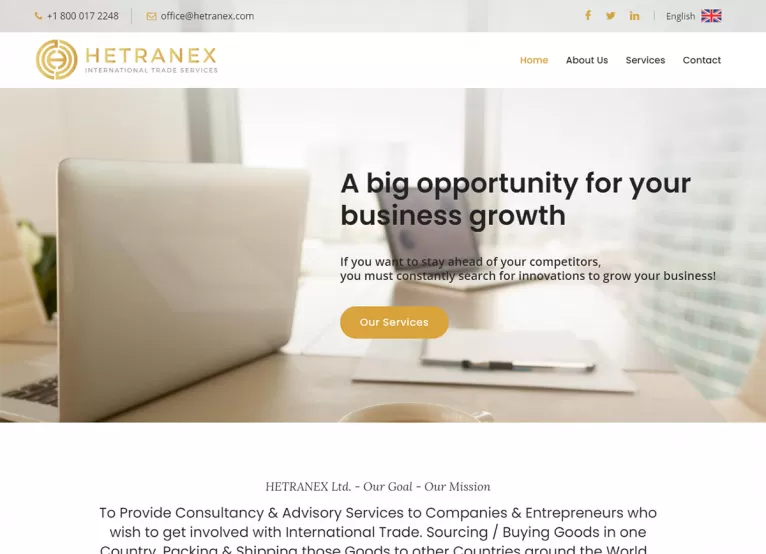 Portfolio prikaz projekta: Hetranex Ltd.