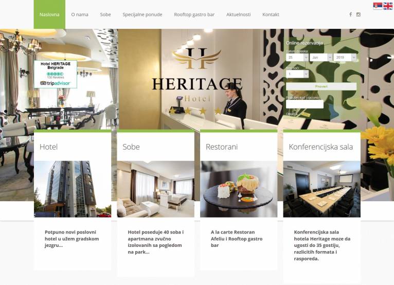 Portfolio project preview: Hotel Heritage