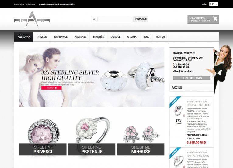 Portfolio project preview: Silver jewelry