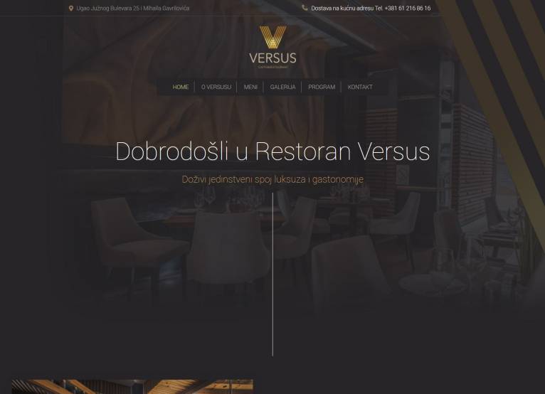Portfolio project preview: Versus Restoran