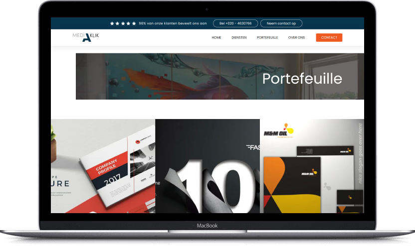 Dodatni desktop ekran projekta Aklik Media