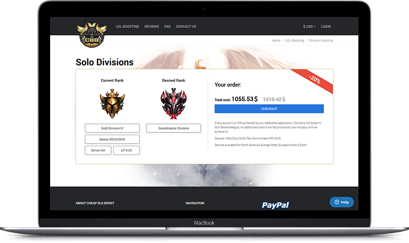 Dodatni desktop ekran projekta Cheap ELO Boost