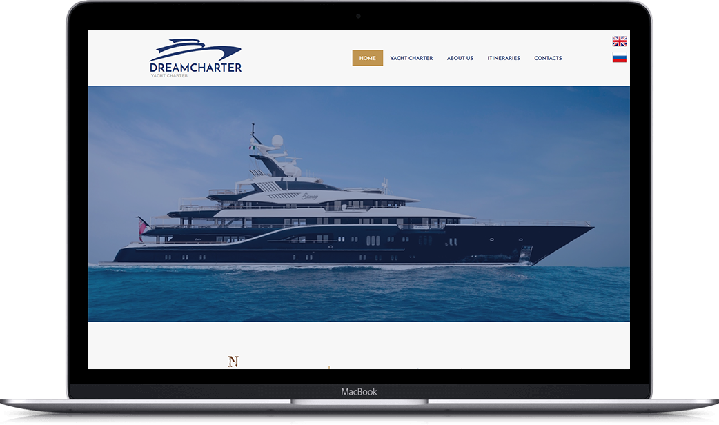 Desktop prikaz projekta Dreamcharter