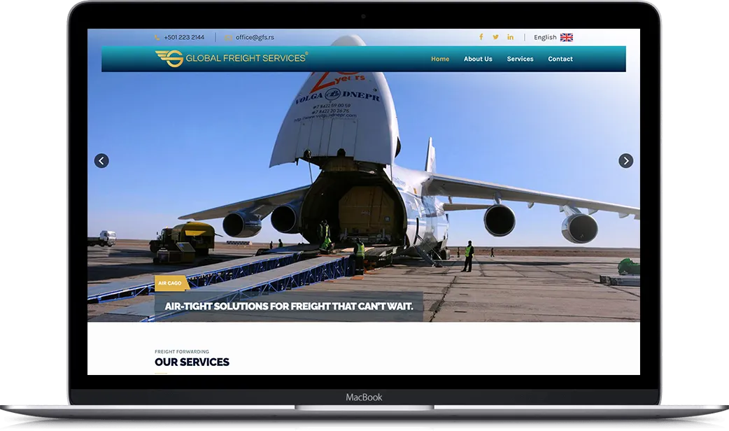 Desktop prikaz projekta Global Freight Services