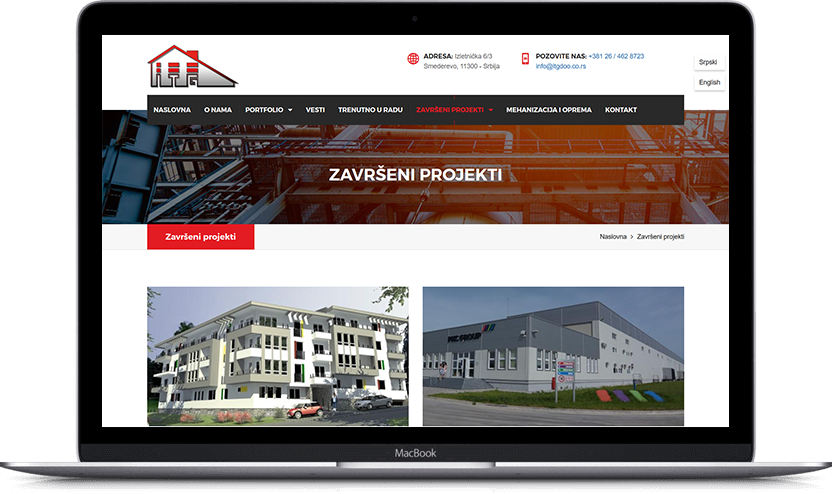 Additional desktop screen of ITG Engineering project