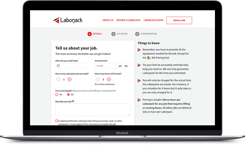 Dodatni desktop ekran projekta Laborjack