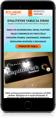 Mobilni prikaz projekta Reclamare