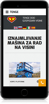 Mobilni prikaz projekta Tenge