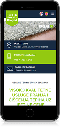 Mobilni prikaz projekta Tepih servis Beograd