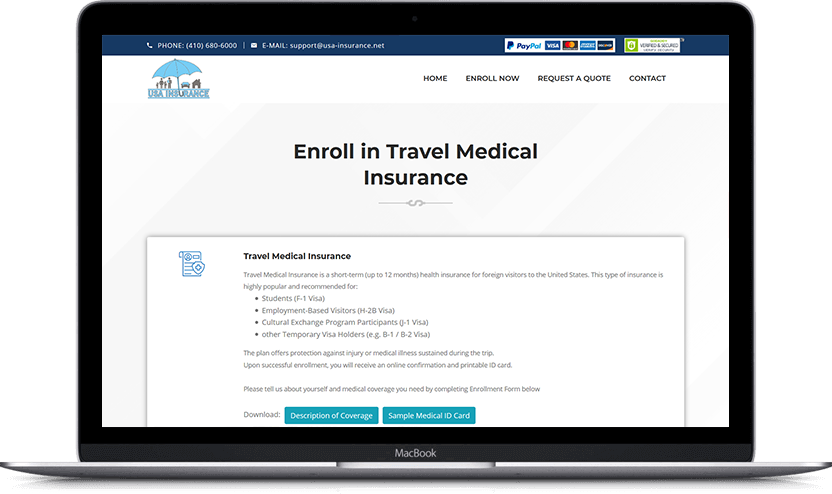 Dodatni desktop ekran projekta USA Insurance