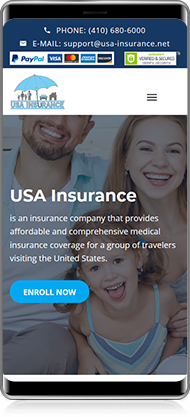 Mobilni prikaz projekta USA Insurance