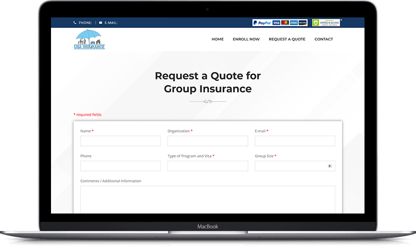 Dodatni desktop ekran projekta USA Insurance