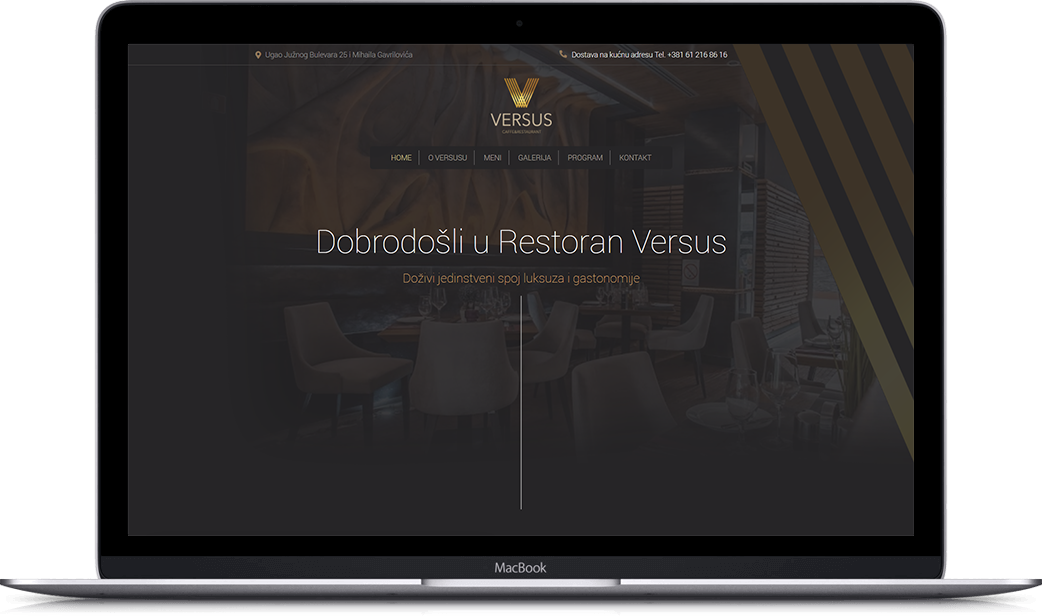 Desktop prikaz projekta Versus Restoran